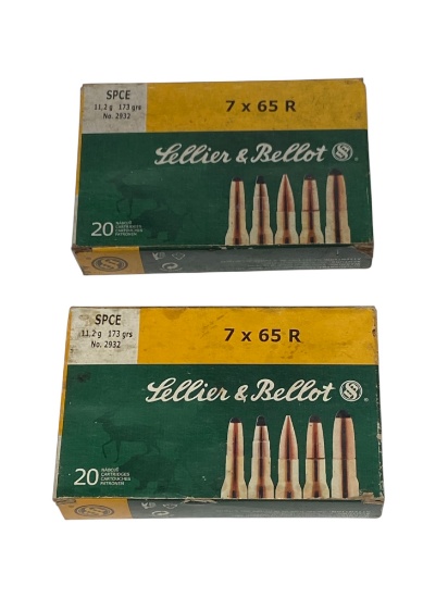 NIB 31rds. of 7x65R 173gr. SPCE Sellier & Belliot Factory Ammunition 