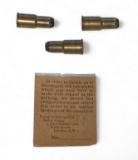 (3) Rare Kynoch Greener Mk 2 Light Model Harpoon Blank Firing Cartridges 