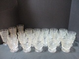 Twenty Two Sherbet Glasses and Three Tea Glasses.