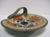 Vintage Gouda Pottery Handled Dish from Holland. Signed Metz Royal.