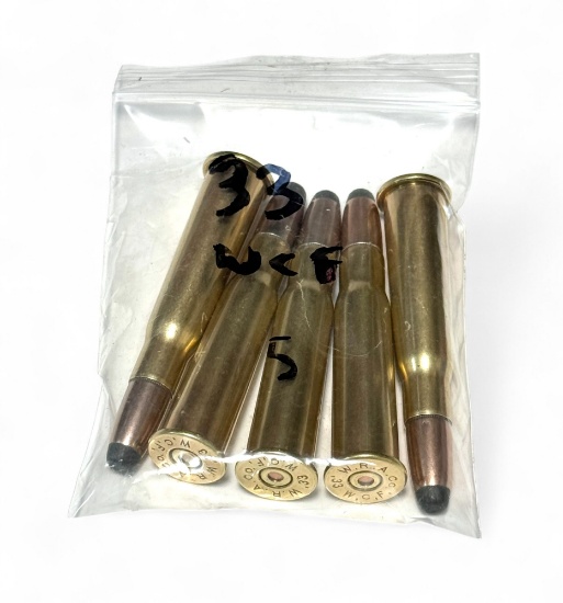 5rds. of .33 WCF Factory Ammunition 