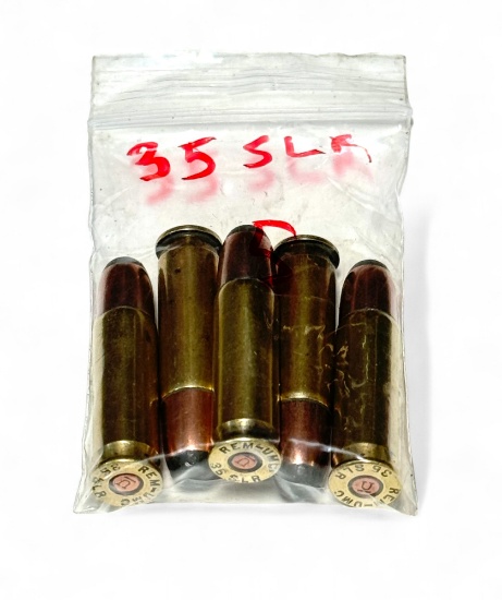 5rds. of .35 SL (Self-Loading Rifle) Factory Ammunition 