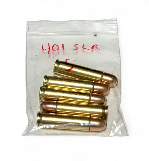 5rds. of .401 SLR (Self-Loading Rifle) Factory Ammunition 