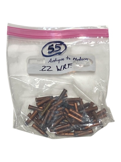 55rds. of .22 W.R.F. Factory Ammunition (Includes Antique and Modern)