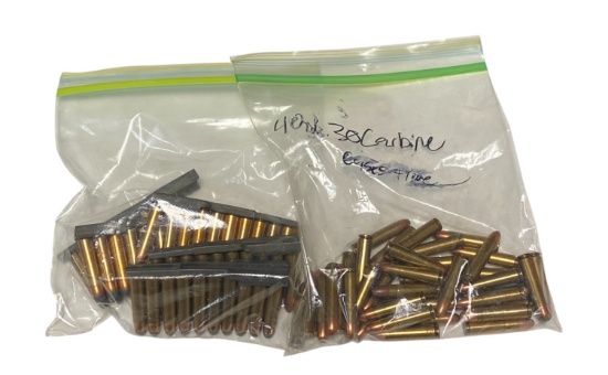40rds. of .30 CARBINE Loose Ammunition and 50rds. of .30 CARBINE on (5) Stripper Clips