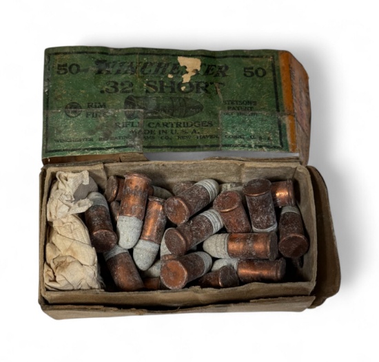 NIB 27rds. of Vintage and Collectible .32 SHORT Rimfire Winchester Ammunition 
