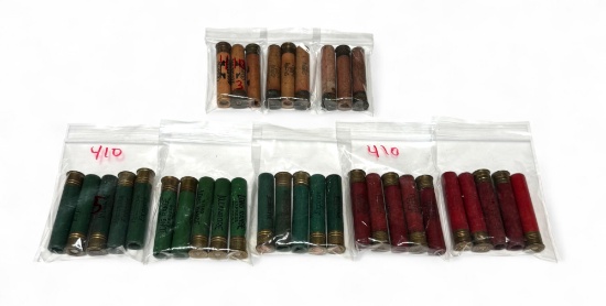 (34) 410 GA. Collectible & Organized Paper Shotgun Shell Ammunition