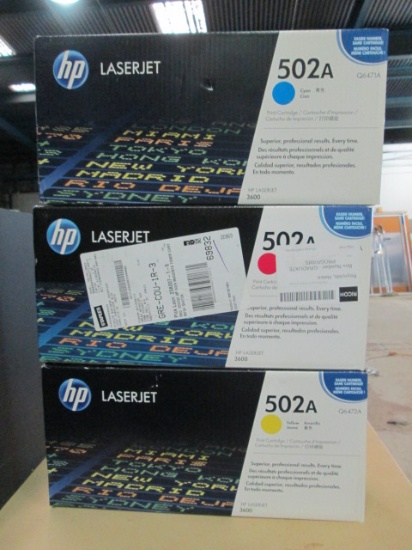 Three New HP 502A LaserJet Color Toners