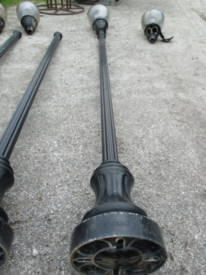 Hadco Painted Black Cast Metal Light Post and LED Post Light Head