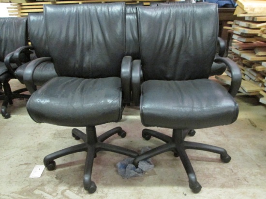 Pair of Black Higmark Smart Office Chairs