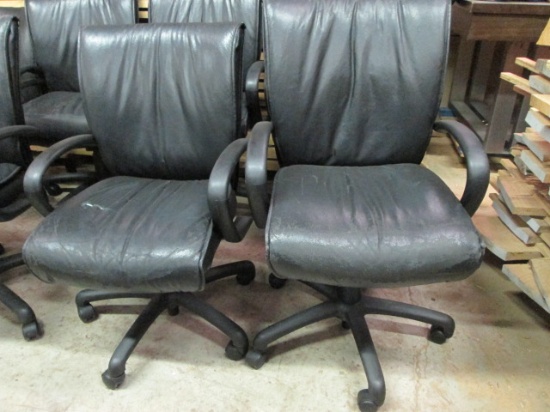 Pair of Black Higmark Smart Office Chairs