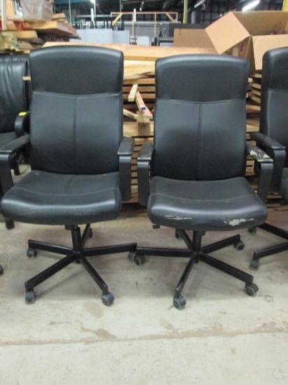 Pair of IKEA Black Executive Chairs