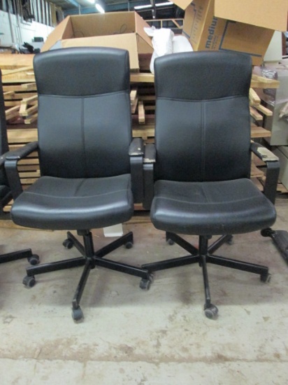 Pair of IKEA Black Executive Chairs