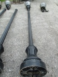 Hadco Painted Black Cast Metal Light Post and LED Post Light Head