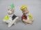 2 1950's Ceramic Pixie Elf's Made in Japan 2 1/2