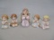 5 Angel Figurines By Homco