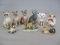 9 Cat Figurines