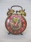 Vintage Robert Shaw Open Face Gear Windup Metal Bell Alarm Clock 5 1/2