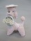Napco 4R3886 Pink Spaghetti Trim Poodle w/Flower Basket 5