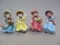 4 Porcelain Girl Figurines  Made in Japan