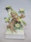 Gorham Bisque Porcelain Bird on Branch Music Box