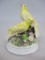 Gorham Bisque Porcelain 2 Yellow Birds on Branch Music Box