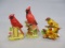 3 Ceramic Bird Figurines
