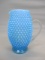 Fenton Blue Opalescent Hobnail Pitcher 8 1/2