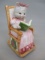 Ceramic Cat in Rocking Chair Bank
