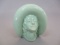 Green Ceramic Lady Head Vase/Wall Pocket
