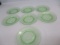 7 Green Depression Glass  
