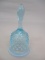 Fenton Blue Opalescent Hobnail Bell 5 1/2