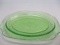 Green Depression Glass Platter