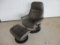 Stressless Voyager Leather Armchair & Stool
