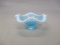 Fenton Blue Opalescent Hobnail Square Bon Bon Dish