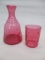 Fenton Cranberry Thumbprint 7 1/2