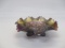 Northwood 3 Fruit Medallion Footed Carnival Glass