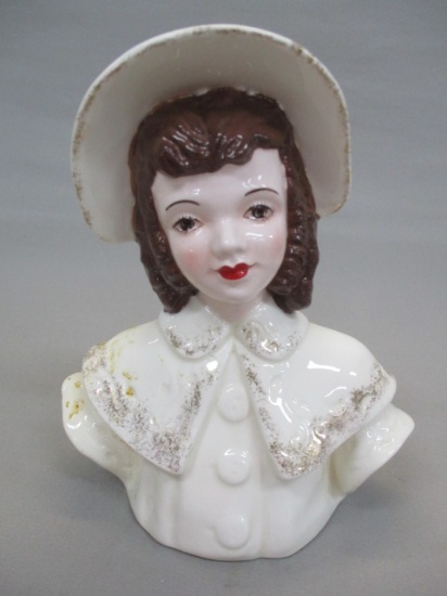 7" Florence Ceramics Pasadena Calf Lady Head Vase