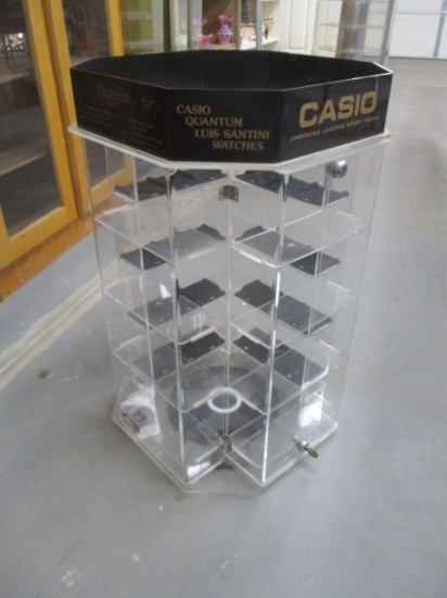 Plastic Turntable Showcase w/Key