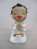 Vintage Porcelain Praying Girl Bell 3 1/2
