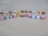 11 Vintage Avon Lady Thimbles 2