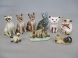 9 Cat Figurines