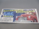 GMC Trucks Cardboard Advertisement
