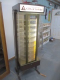 Lighted Turntable Commercial Showcase w/Storage Drawer & 9 Shelves