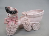 1950's Napco 1G2253 Pink Spaghetti Poodle Planter