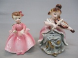 2 Porcelain Girl Figurines Made in Japan