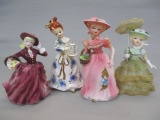 4 Porcelain Lady Figurines