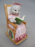 Ceramic Cat in Rocking Chair Bank