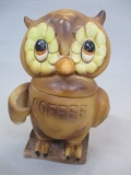 Vintage Owl Coffee Canister Josef Original