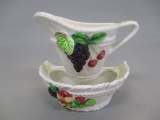 Lefton #1672 Ceramic Pitcher w/Basin Wall Pocket